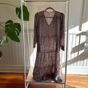 Target beige cheetah print maxi dress